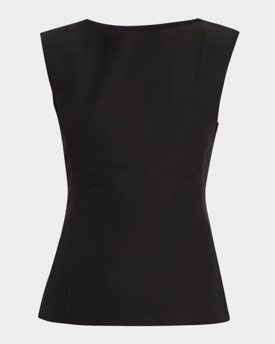 High-Neck Sleeveless Bustier Top