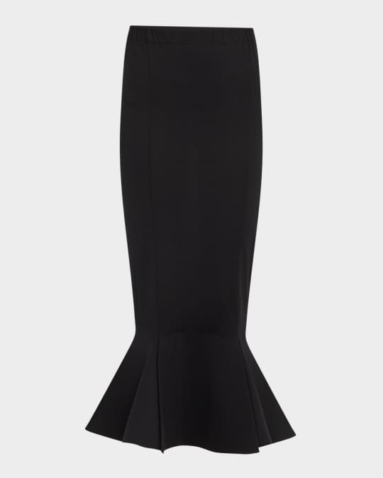 Cotton Jersey Midi Mermaid Skirt