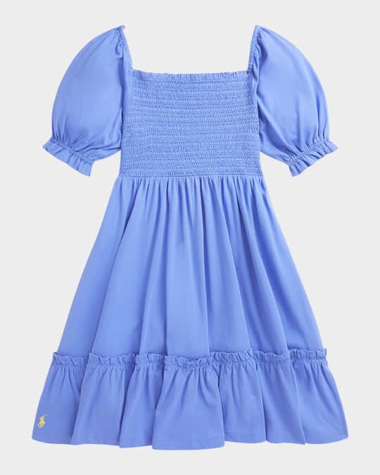  Girl's Smocked Day Dress, Size S-XL