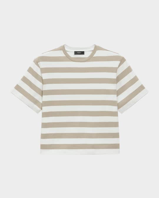 Stripe Boxy Crewneck Tee