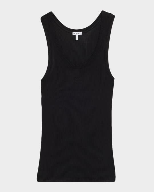 Loewe Anagram Logo Ribbed Tank Top | Neiman Marcus