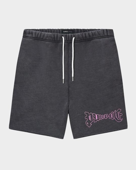 PURPLE Men's Heavy Fleece Sweat Shorts | Neiman Marcus