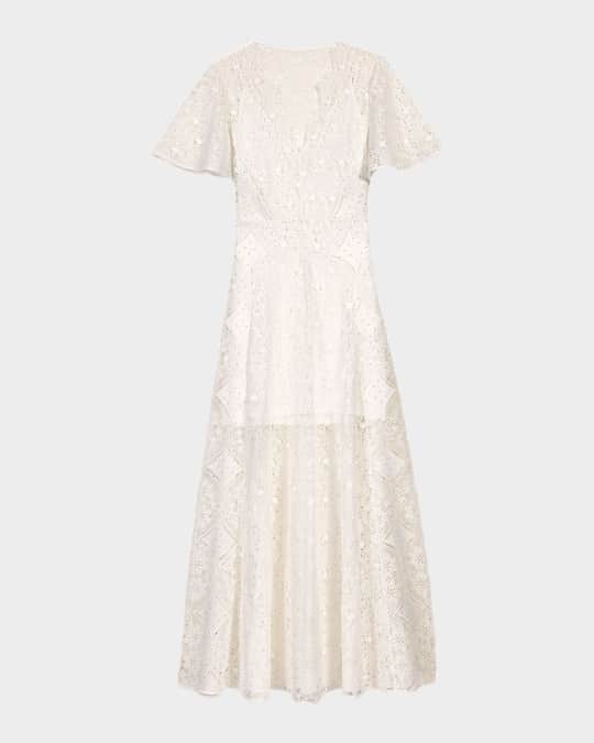 Maje Riblanche Lace Maxi Dress | Neiman Marcus