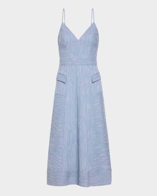 Cassia Textured A-Line Midi Dress