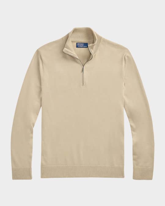 Men's Cotton Quarter-Zip Sweater