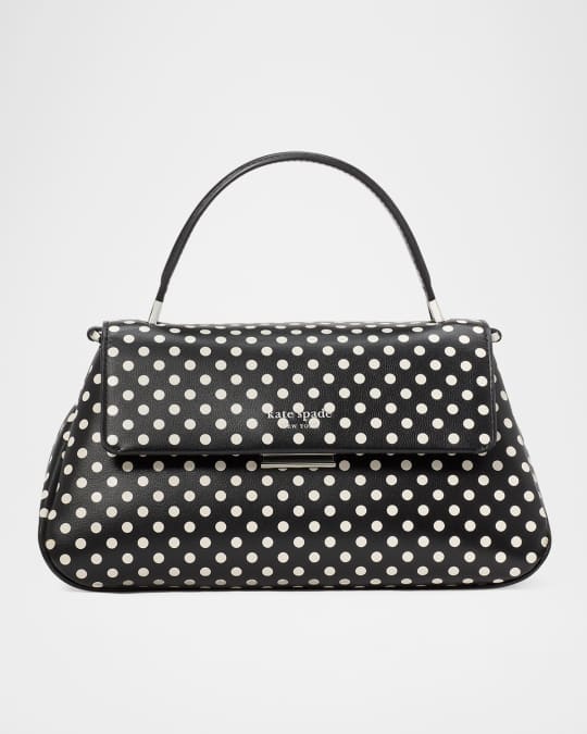 kate spade new york grace small polka dot leather top-handle bag