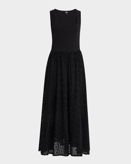 chinese dress ladies The Linen Eyelet Maxi Dress
