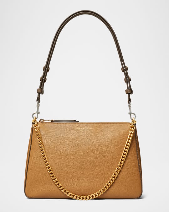 Tory Burch Perry Zip Leather Shoulder Bag | Neiman Marcus