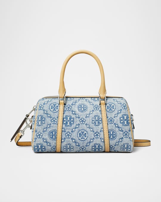★Tory Burch★デニム★T Monogram★Barrel Bag Mini★バッグ Tory Burch Mini T Monogram Denim Barrel Bag | Neiman Marcus