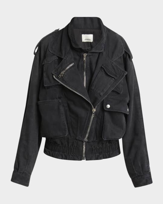 【関税&送料込】Isabel Marant Beige Denim Aneli Jacket ISABEL MARANT Aneli layered denim jacket | NET-A-PORTER