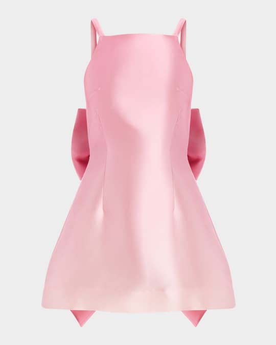 Mestiza New York Aniston Fit-&-Flare Twill Mini Dress with Bow