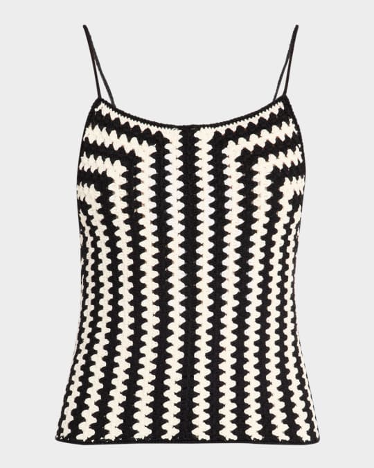 Doria Crochet Low-Back Organic Cotton Tank