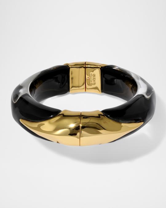 Alexis Bittar Luminous Lucite Claw Hinge Bracelet | Neiman Marcus