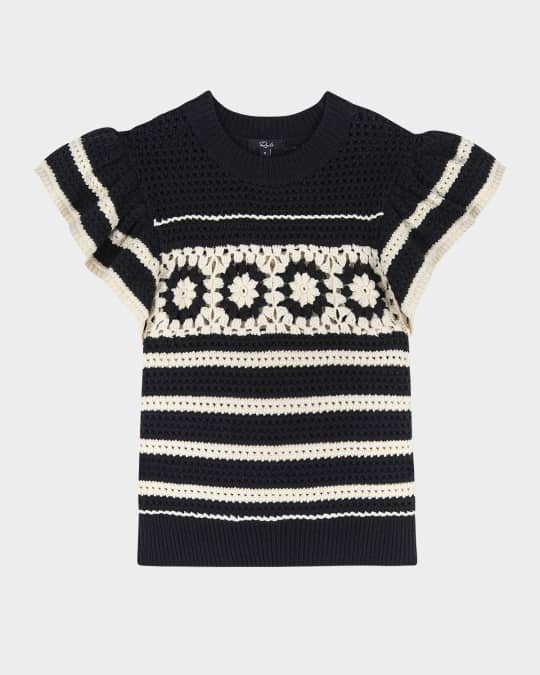 Penelope Crochet Stripe Top
