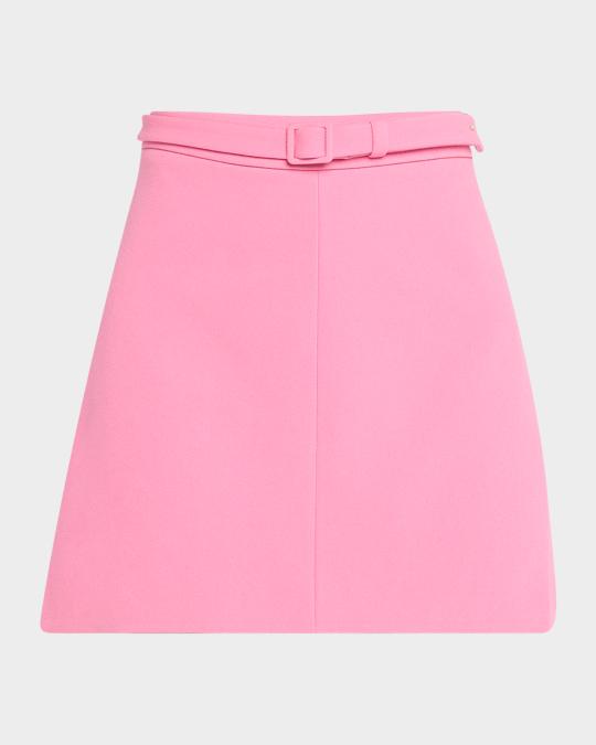Sans Faff Jane Belted A-Line Mini Skirt | Neiman Marcus