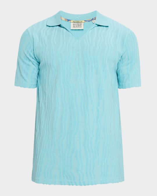 Men's Jacquard Terry Polo Shirt