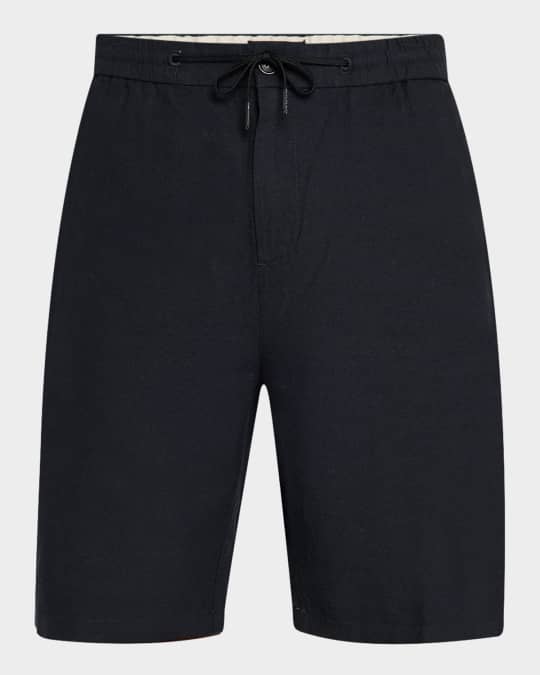 Men's Cotton-Linen Twill Bermuda Shorts