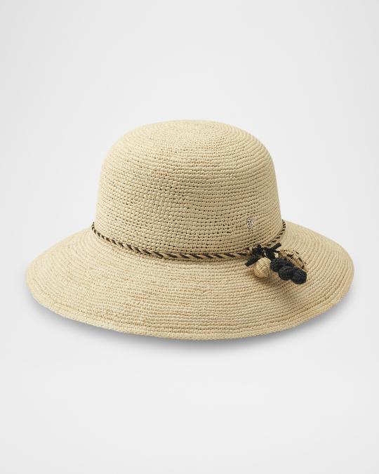 Orig. $295 Helen Kaminski floppy Raffia Hat Helen Kaminski 100% Raffia Hat Floppy Made in Madagascar  main image 3