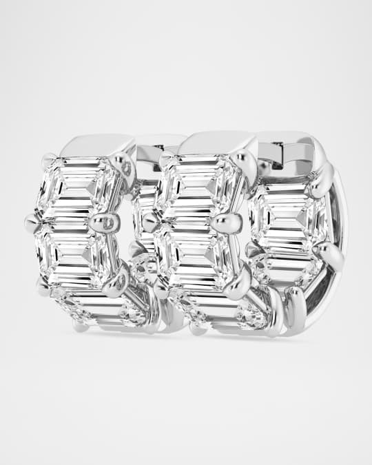 Lab Grown Diamond 18K White Gold Earrings, 10tcw