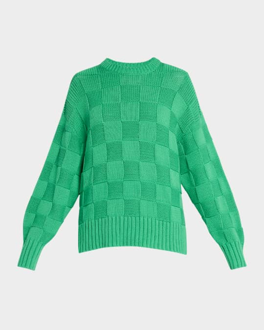 Checker Cozy Crewneck Sweater