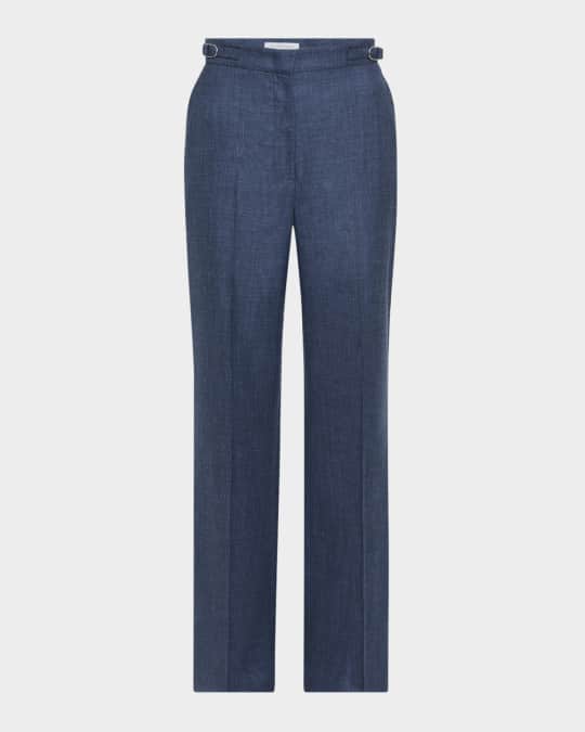 Vesta Linen-Blend Bootcut Pants