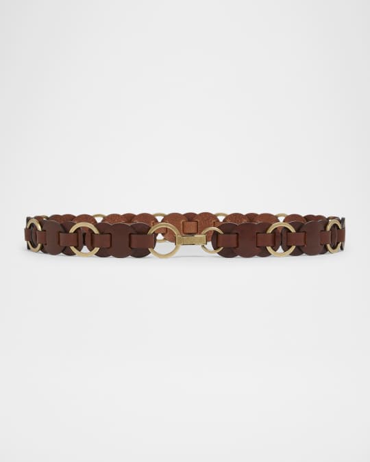 Isabel Marant Lota Circular Leather Belt Neiman Marcus