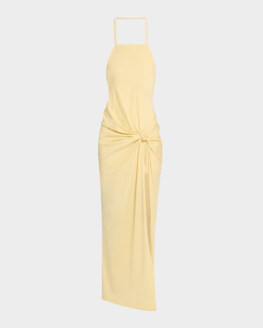 Iro Harmonie Knotted Halter Dress | Neiman Marcus