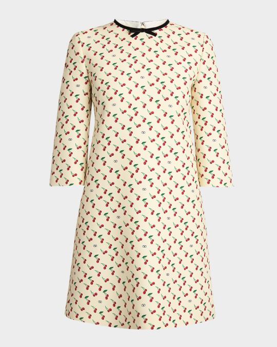 cherry print mini dress Beauty in Everything Cherry Print Mini Dress White Red / S
