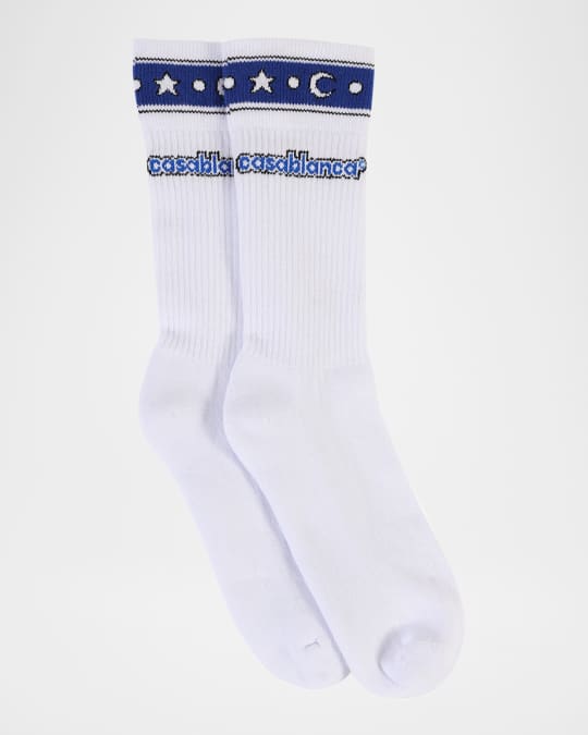 Men's Logo-Printed Crew Socks