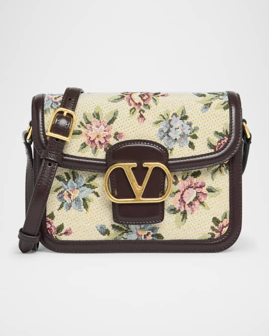 Valentino Garavani 9 to 5 Small Jacquard Floral Shoulder Bag