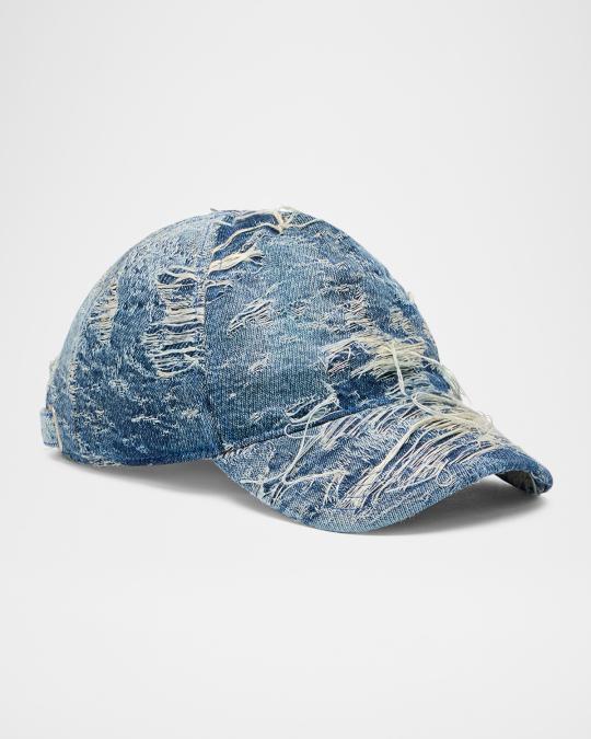 Diesel Men's C-Assidy Distressed Denim Baseball Cap | Neiman Marcus