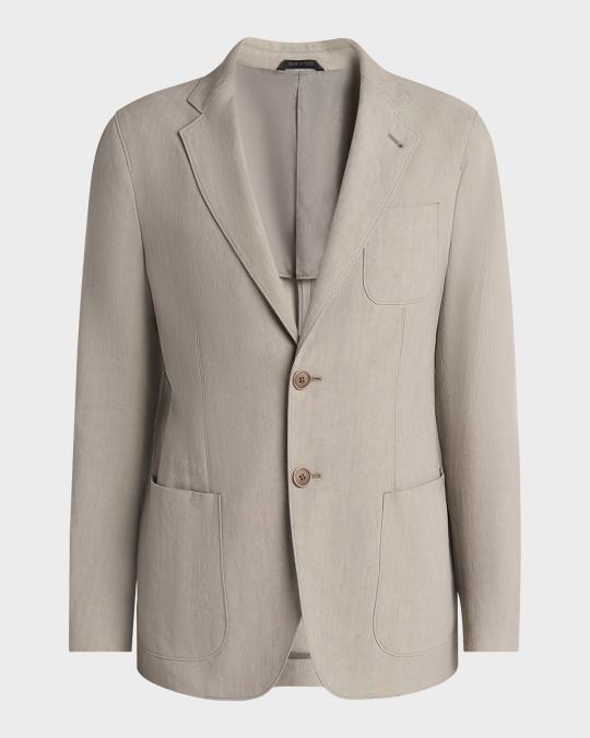 Giorgio Armani Men's Linen Upton Jacket | Neiman Marcus