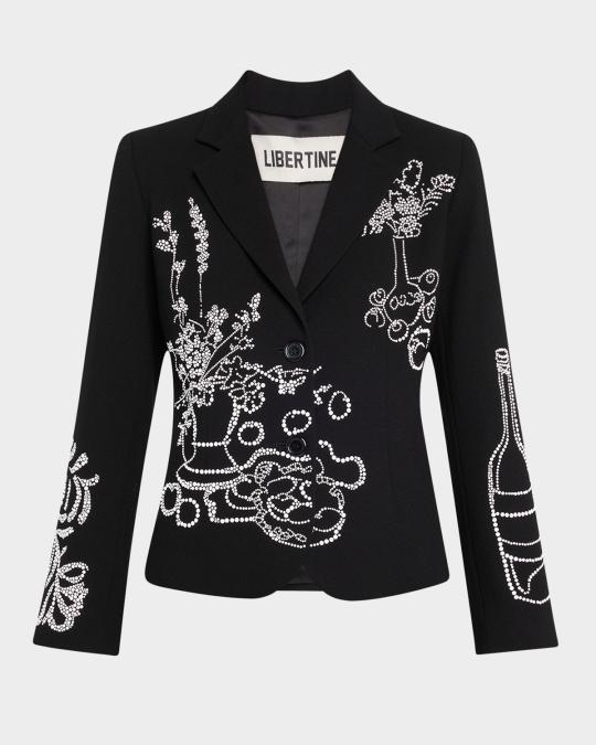 Libertine Still Life Crystal Clean Single-Breasted Short Jacket ...