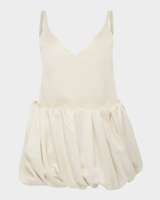 JW Anderson Rolled Hem Duchesse Mini Dress | Neiman Marcus