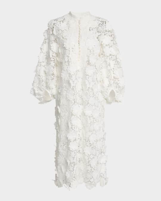 Trina Turk Boheme Lace Midi Dress | Neiman Marcus