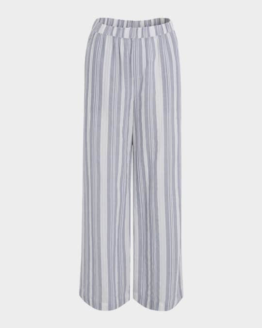 Splendid Raegan Striped Linen-Blend Pants | Neiman Marcus