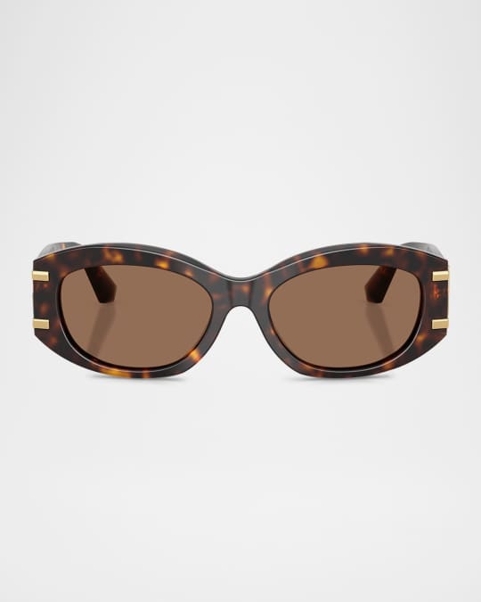 Dolce&Gabbana DG4502 Oval Acetate Sunglasses | Neiman Marcus