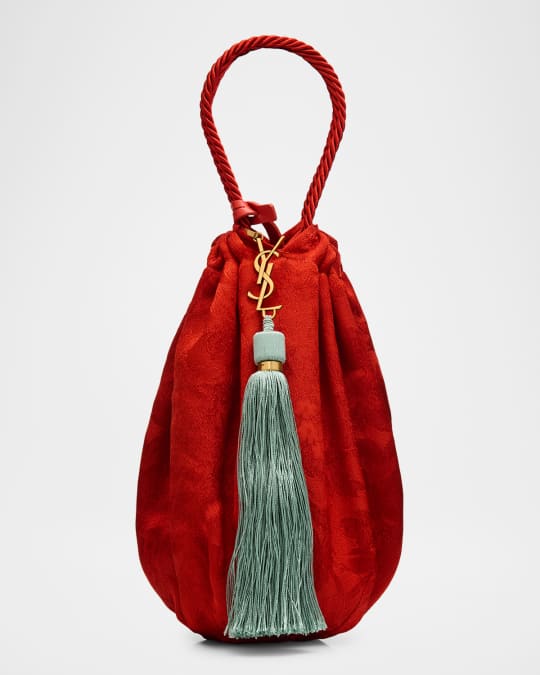 ショルダーバッグ Yves Saint Laurent Tassel Evening Bag Saint Laurent Tassel YSL Evening Pouch Bag in Jacquard | Neiman Marcus