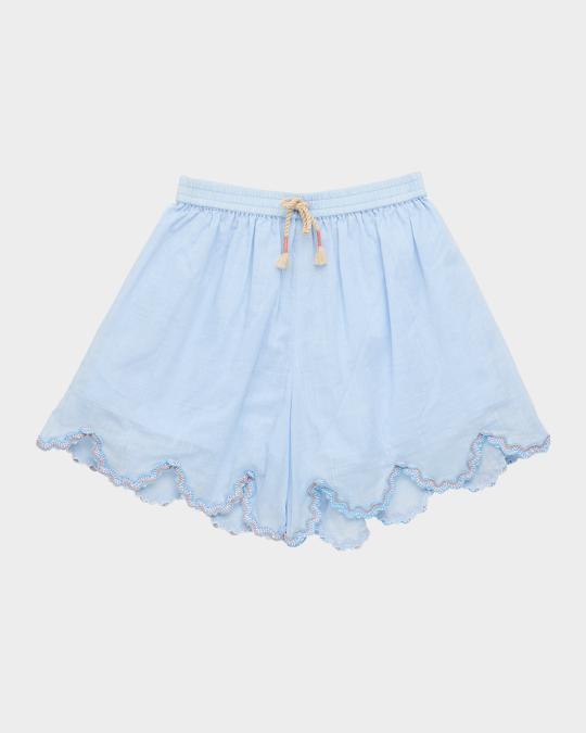 Zimmermann Girl's Cascadian Ric Rac-Trim Shorts, Size 4-12 | Neiman Marcus