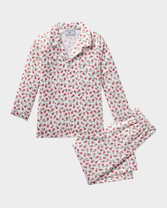 Girl's Petite Petals 2-Piece Pajama Set, Size 6M-14