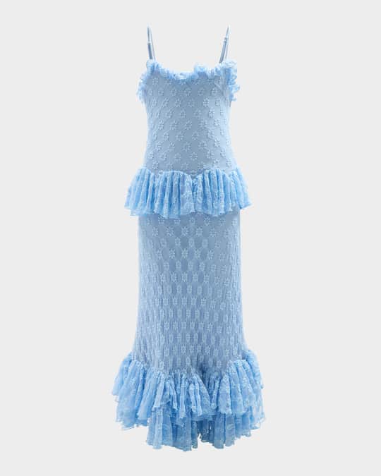 sachin and babi light blue dress Paula High Slit Asymmetric Maxi Dress - Beach Wedding Guest Dresses main image 1