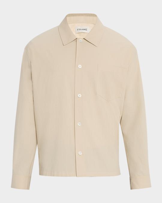 FRAME Men's Seersucker Button-Down Shirt | Neiman Marcus