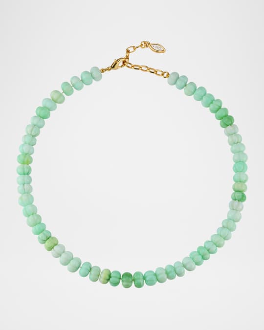 Semi-Precious Carved Opal Strand Necklace