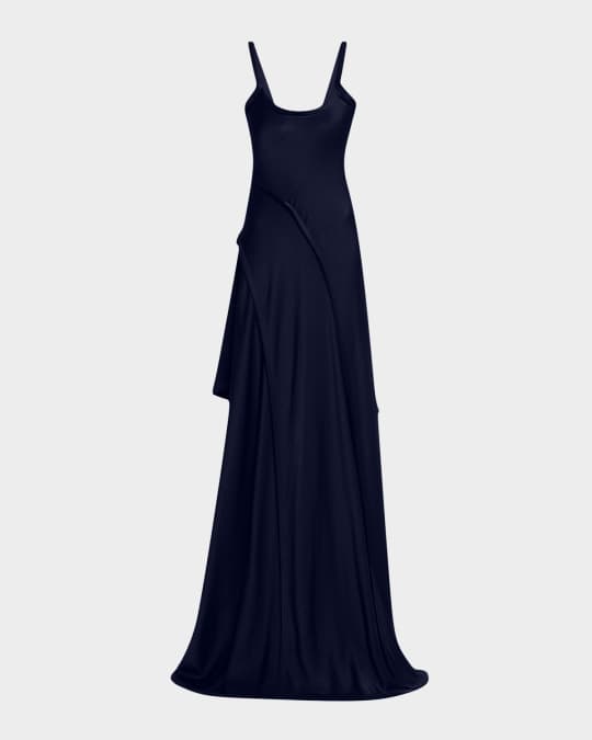 Jason Wu Women's Bias Cut Crepe Back Satin Gown - Blue - Gowns