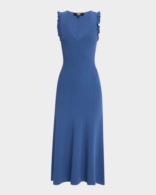 knee length dresses for ladies NWT Paige Inesa Midi Dress in White
