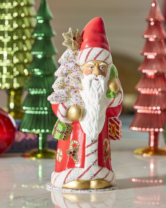 Neiman Marcus Candy Cane Santa with Gifts | Neiman Marcus