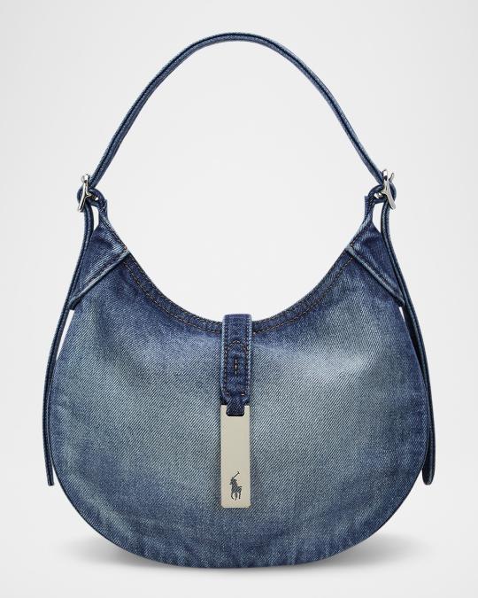 Polo Ralph Lauren Polo ID Denim Shoulder Bag | Neiman Marcus