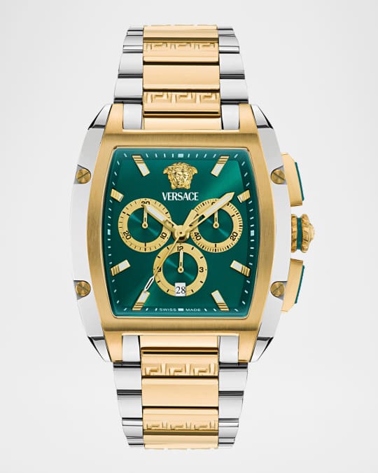 Men's Versace Dominus 42X50mm Two Tone Chronograph Watch