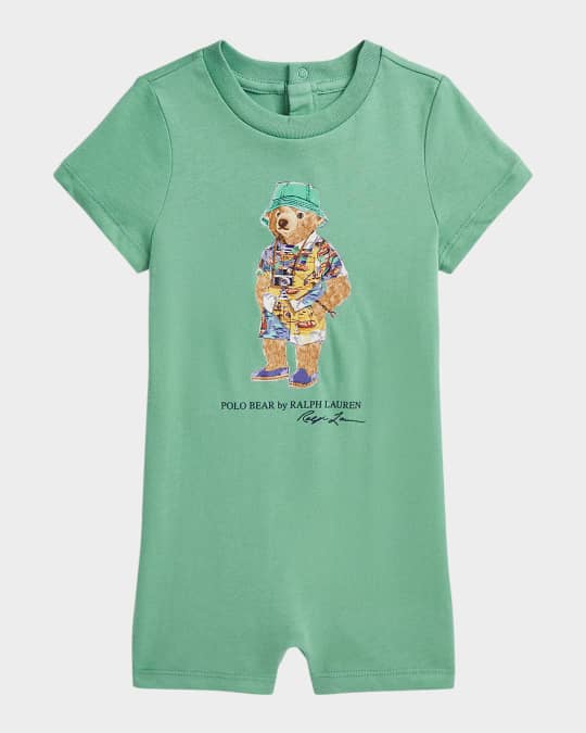 Boy's Polo Bear Graphic Shortall, Size 3M-12M
