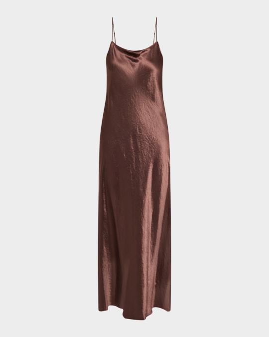 vince brown silk dress Bias Slip tea length prom dresses Ladies - Plum Purple Imported Model’s height is Color:Anne Black